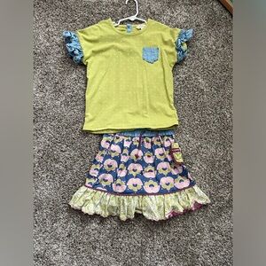 Matilda Jane shirt and skort. Size 8